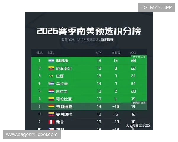 深入了解世界杯南美洲区预选赛的比赛规则及其对晋级的影响分析